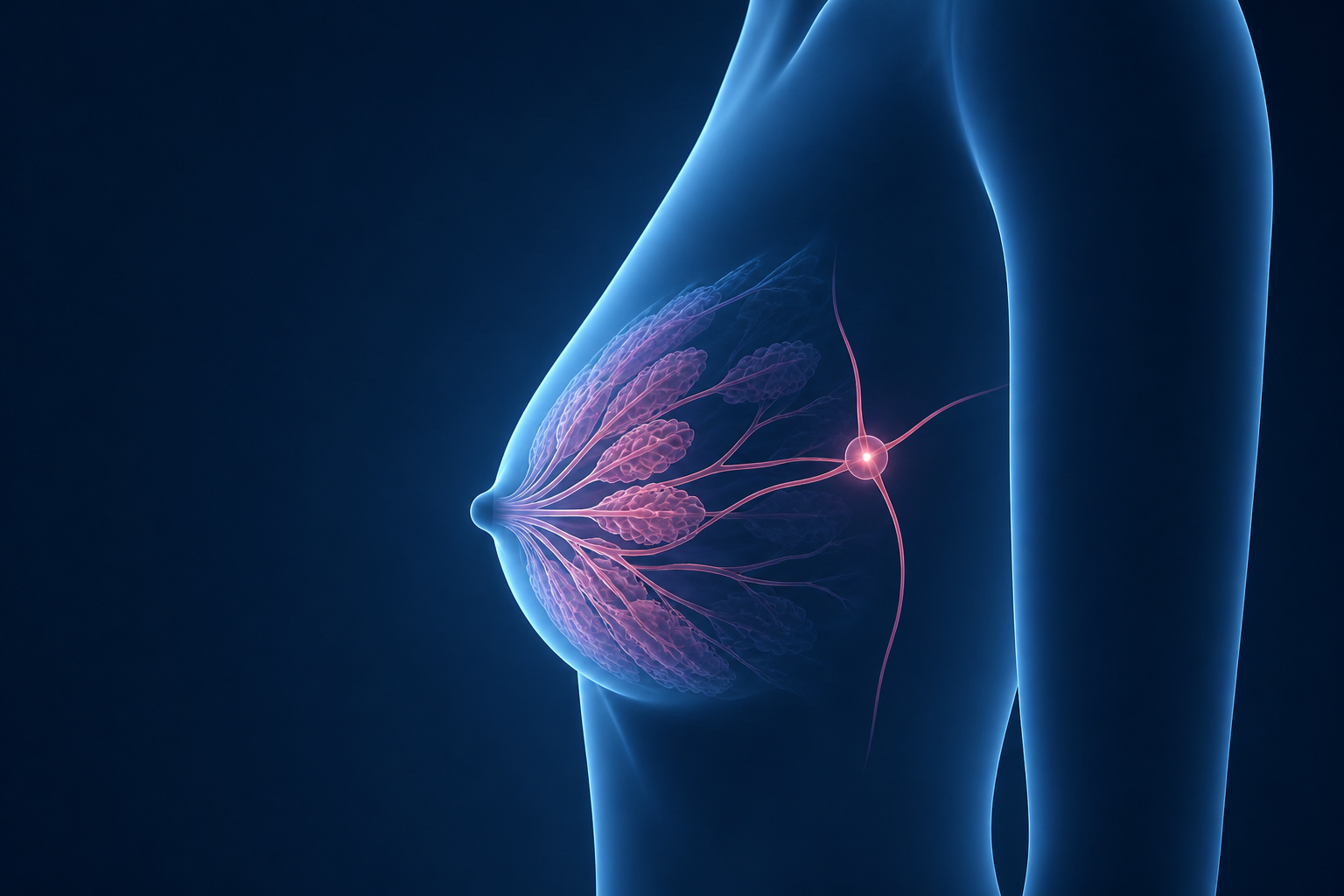 Breast anatomy illustration