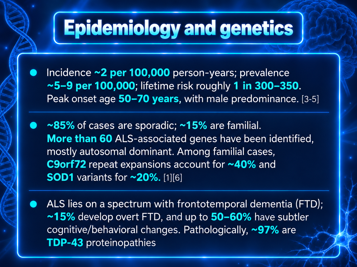 ALS epidemiology and genetics