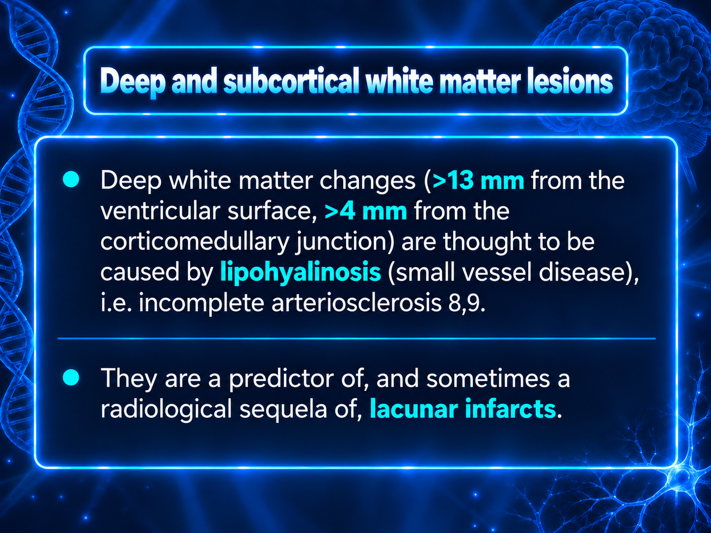 Deep and subcortical white matter lesions